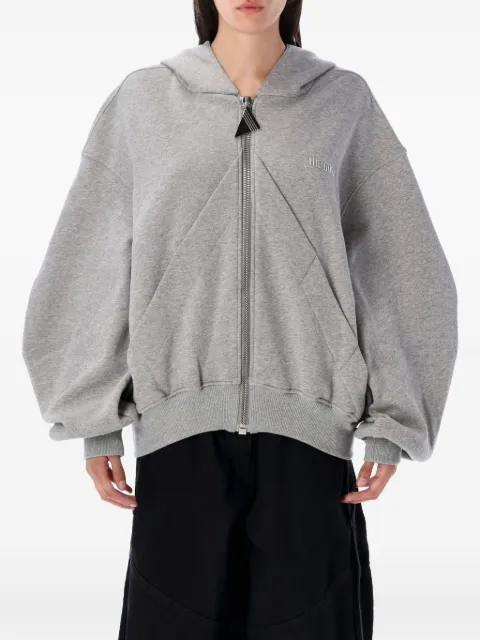 The Attico triangle-zip hoodie Grey 251WCF00015JJF003AA