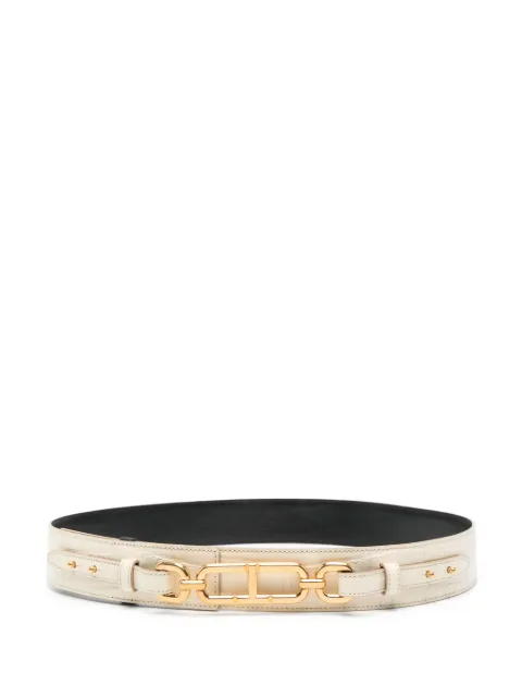 TOM FORD crocodile-embossed chain-link belt Neutrals WB263LCL401X