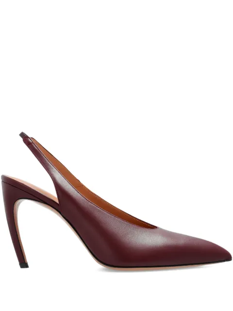 The Attico 11mm slingback pointed-toe pumps Red 251WSH00875LBT019AA