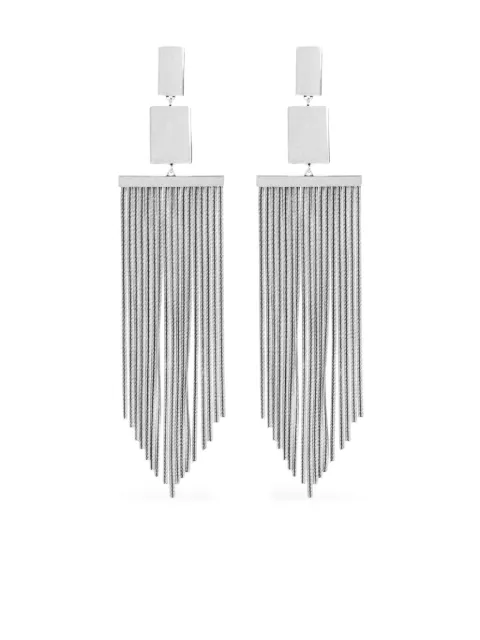 ISABEL MARANT square fringe earrings Silver BL0217FAC3B07B