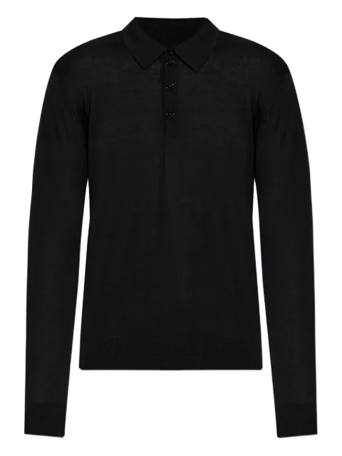 Giorgio Armani long-sleeve polo shirt Blue 8NSF03SM99Z