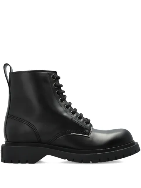 Givenchy lace-up leather biker boots Black BE6057E2DL001