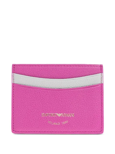Emporio Armani leather colour-block cardholder Pink EW003033AF19568
