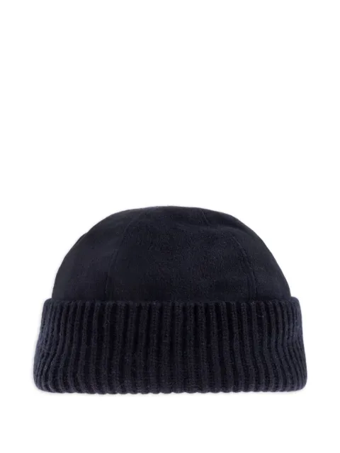 Giorgio Armani ribbed beanie hat Blue GM001921AF18921