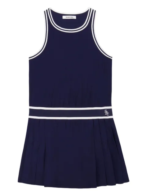 Sporty & Rich pleated mini dress Blue DR004602302BL83
