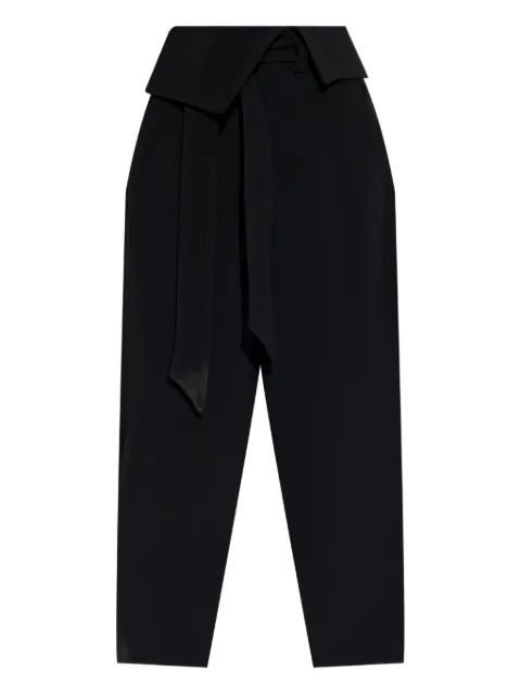 The Attico wrap-effect belted trousers Black 251WCP00272ACC001AA