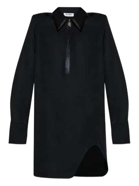The Attico zip-front mini shirt dress Black 251WCA00434WWW065AA