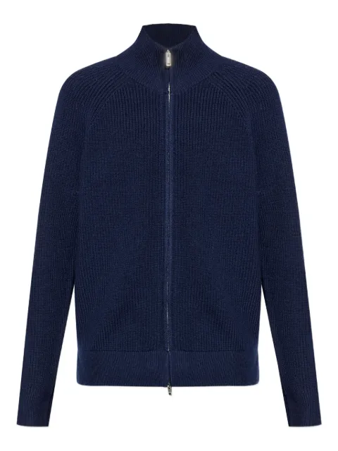 MARANT ribbed zip-up cardigan Blue CA0044HAA1L79H