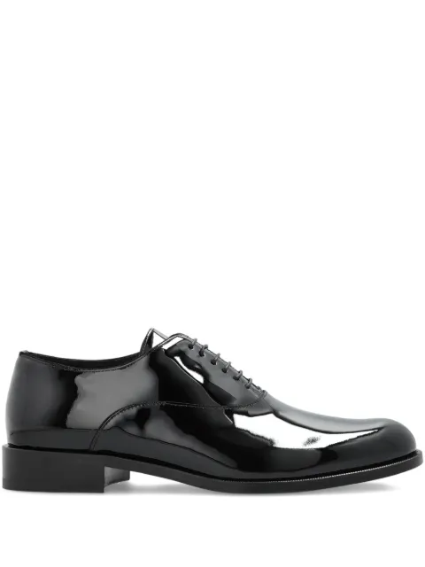 Giorgio Armani patent-leather lace-up shoes Black X2C705XN923