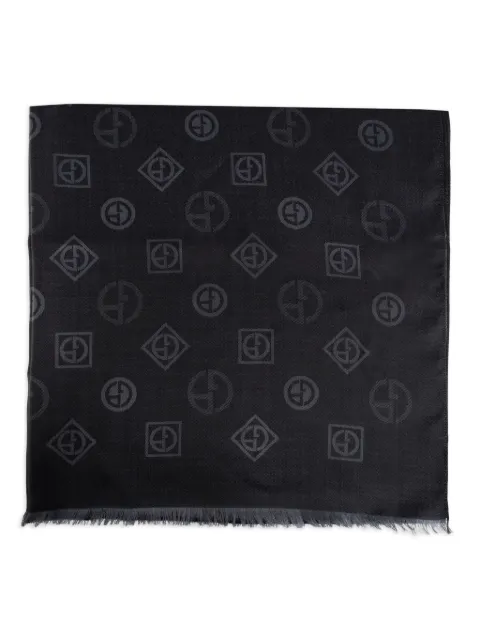 Giorgio Armani silk scarf Black GM001856AF18602
