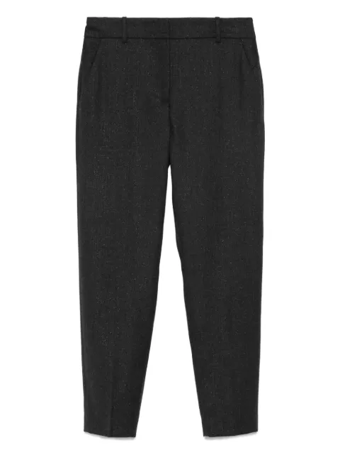 Eleventy metallic-detail belt-loops trousers Grey L80PANE05TES0L123