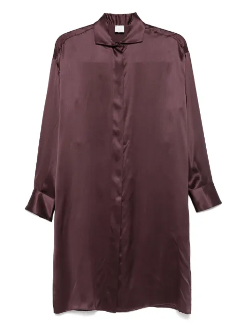 Eleventy long-sleeve silk midi dress Purple L80CAMK12TSE0I001