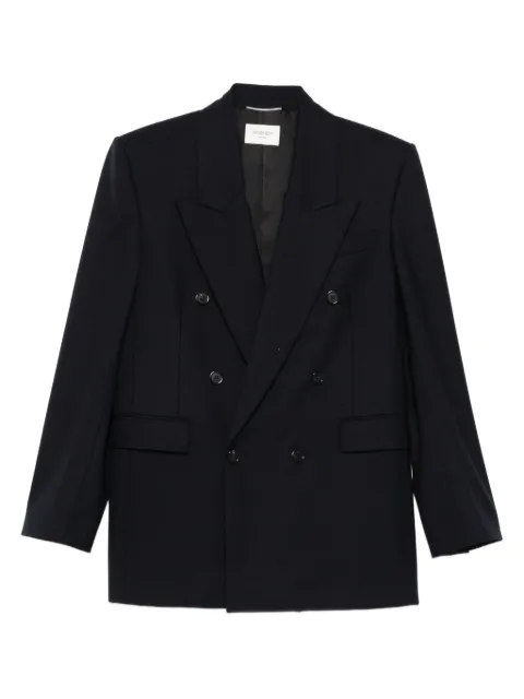 Saint Laurent double-breasted wool blazer Blue 835102Y5K32