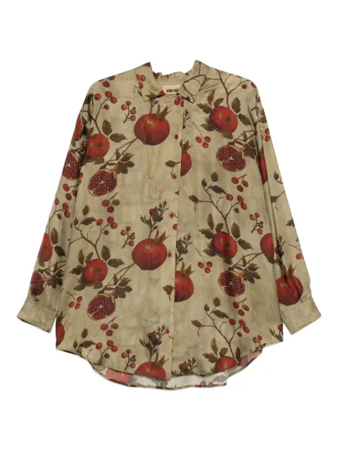 Uma Wang pomegranate-print shirt Green UP1001TYESHA