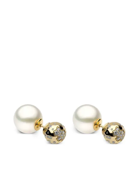 Yoko London 18K yellow gold south sea pearl and diamond earrings Yellow DUET020186