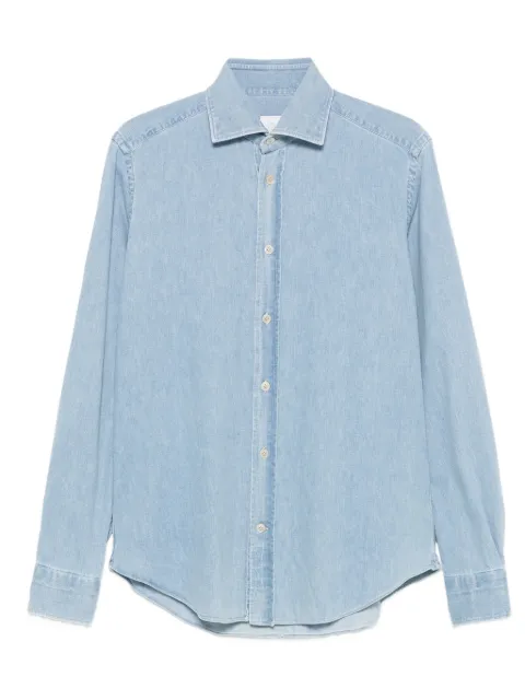 Eleventy long-sleeve denim shirt Blue L75CAMH11TES0L146