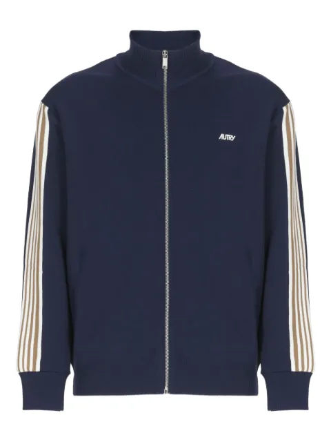 Autry stripe-detail zip-up cardigan Blue JAPMB5KB