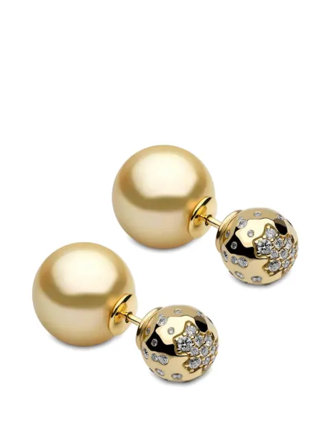 Yoko London 18K yellow gold south sea pearl diamond earrings Gold DUET020156