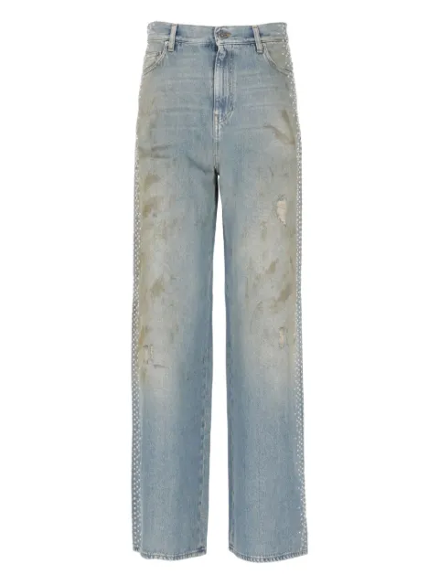 Golden Goose side-stud embellished jeans Blue GWP02079P002076