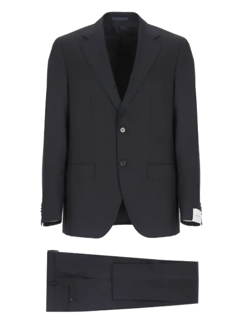 Caruso notched-lapel single-breasted suit Black PE0J06ASM10160