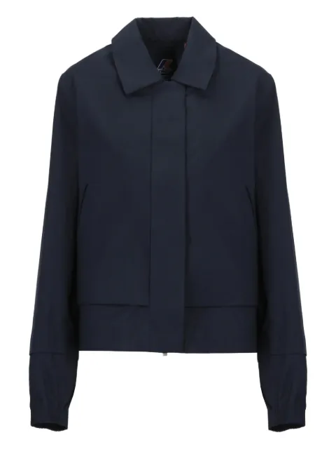 K-Way Isarty cotton zip-front jacket Blue K7132SW