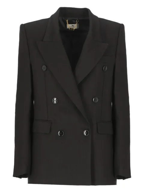 Elisabetta Franchi peak-lapel double-breasted blazer Black GI13252E2