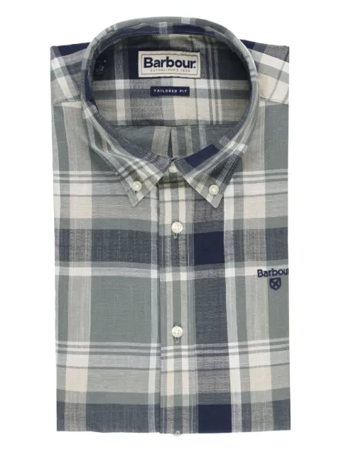 Barbour embroidered-logo shirt Green MSH5295