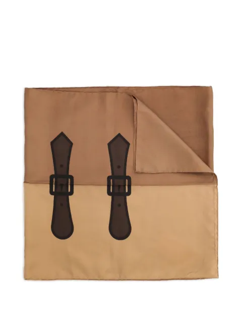 Roberta di Camerino Pre-Owned pre-owned buckle print silk scarf Brown WCV30062523