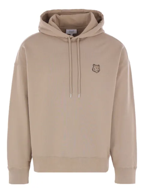 Maison Kitsuné fox-motif long-sleeve hoodie Neutrals PM00706KM03400302