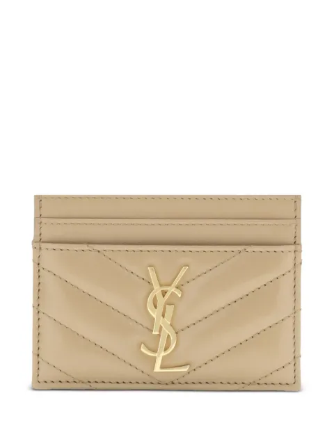 Saint Laurent quilted logo cardholder Neutrals 423291AAA442357