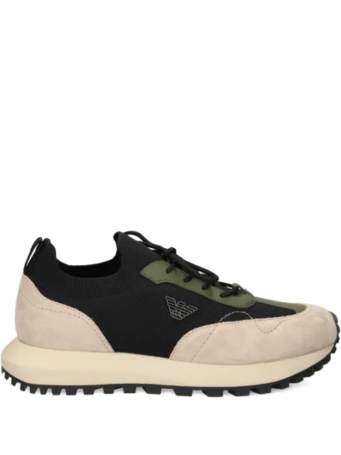 Emporio Armani knitted suede sneakers Neutrals EM003739AF19724