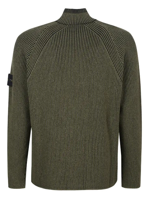 Stone Island ribbed high-neck sweater Green K2S155100024S00L7
