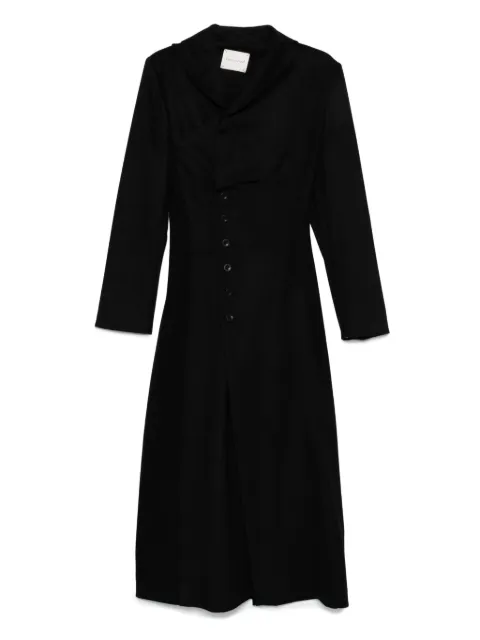 YEHUAFAN buttoned-up coat Black C9000047