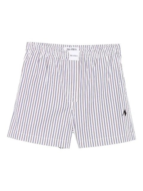 The Attico striped cotton shorts White 251WCQ00002CCC117AA