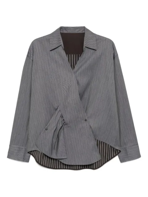 JNBY asymmetric cotton wrap top Grey 5P8215300