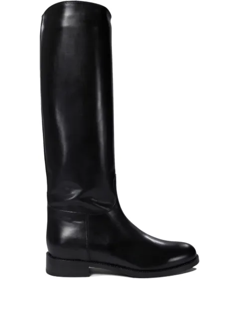 Maretto leather zip-fastening boots Black 1493NEWHALF