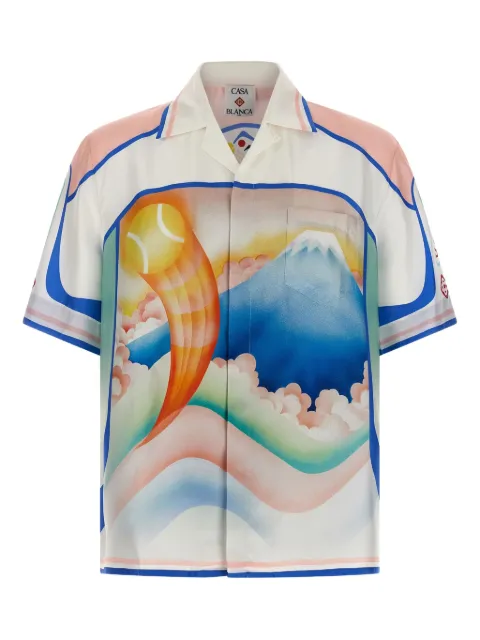 Casablanca Fuji Dream camp-collar shirt White MPF25SH003