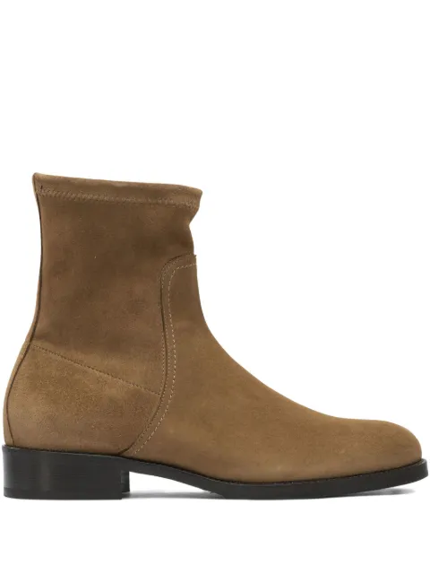 Maretto zip-detail suede ankle boots Brown 2308CAMOSCIOCOLONIALE