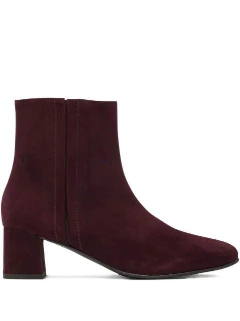 Maretto suede block-heel ankle boots Red 1508CAMOSCIOBORDEAUX
