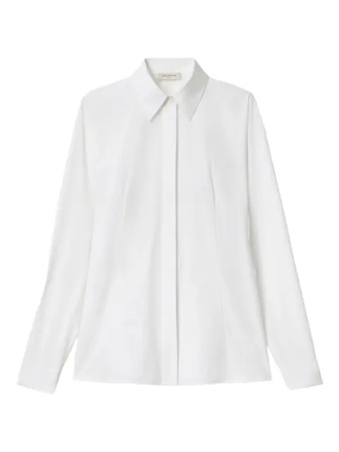 Lafayette 148 Bridgehampton poplin shirt White MBFK4R1R48