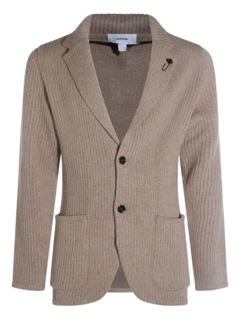 Lardini ribbed two-button blazer Brown CNLJM70CN65007