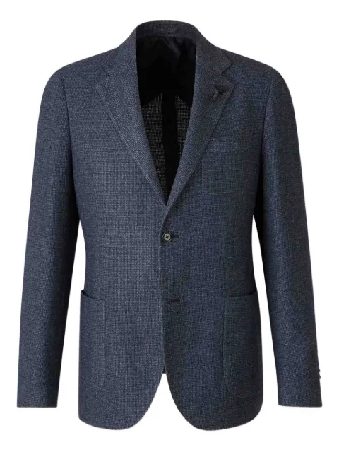 Lardini textured single-breasted jacket Blue CN528AEAAIF65512