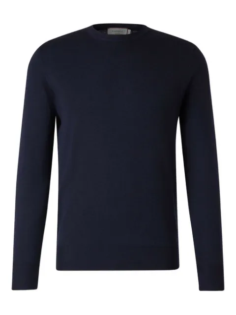 Canali round-neck long-sleeve sweater Blue C0012MK01149