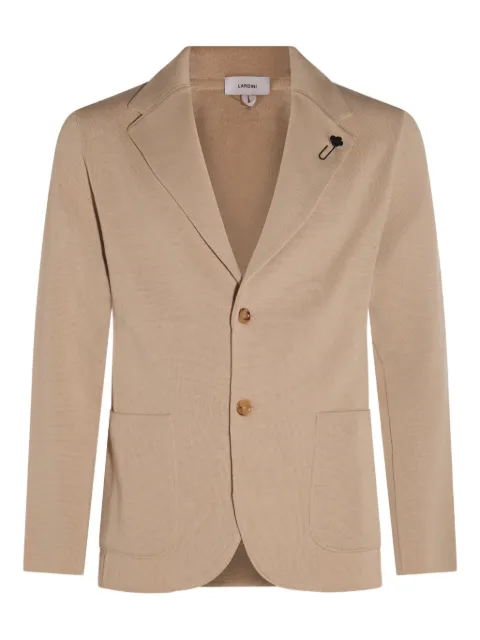 Lardini buttoned flower-embellished blazer Neutrals CNCLJM56CN65000150