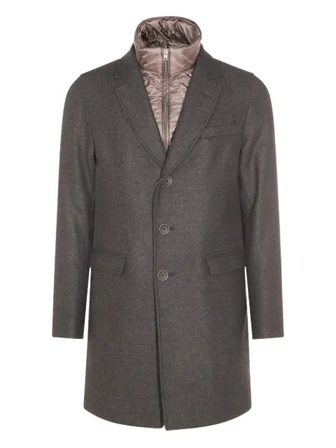 Herno single-breasted layered coat Grey CA000202U33432R9490