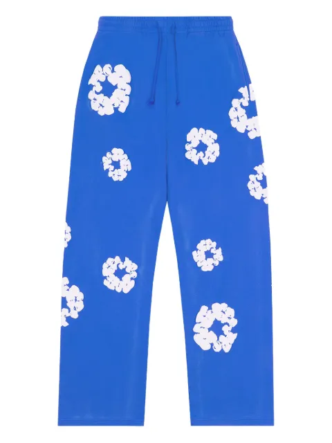 Denim Tears wreath-print track pants Blue DT162