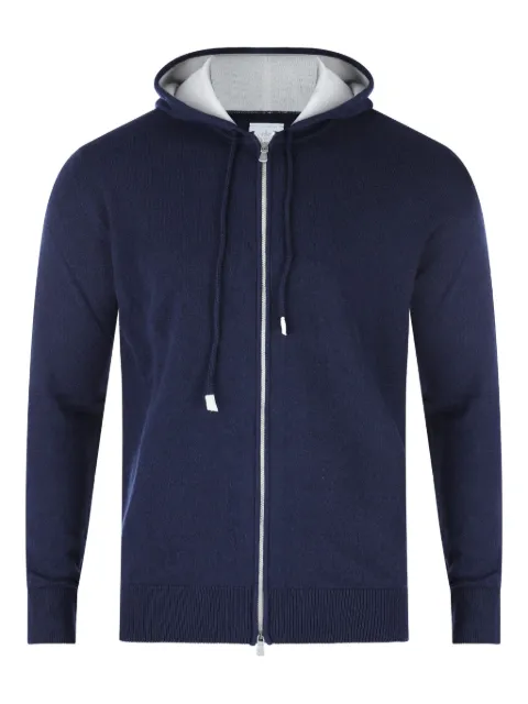 Eleventy hooded zip-up cashmere sweater Blue X76MAGK33MAG0K0191102