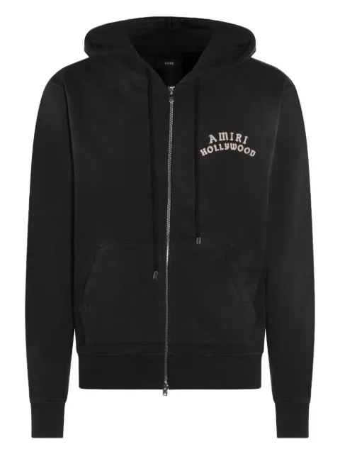 AMIRI Hollywood-embellished zip-up hoodie AMJYHD1132BLACK