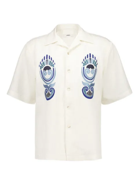 COMMAS camp-collar embroidered shirt White W25C021E
