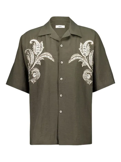COMMAS paisley-embroidered shirt Green W25C021E